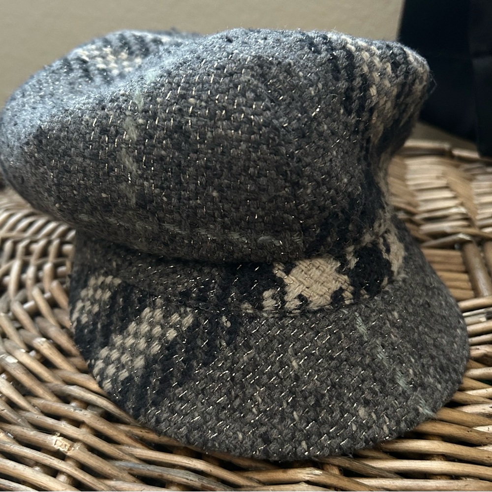 Burberry Wool Nova Check Newsboy Hat